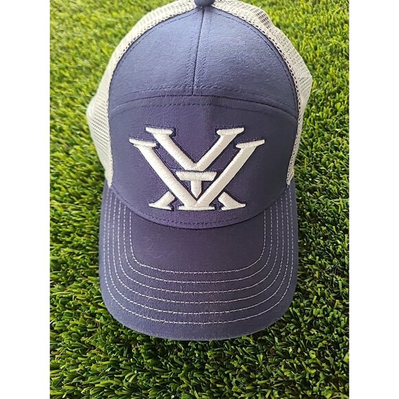 VORTEX Optics Embroidered Logo Gray & Navy Mesh Snapback Cap Hat - Picture 3 of 16